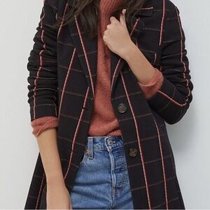 Avec Les Filles Plaid lightweight coat or jacket.